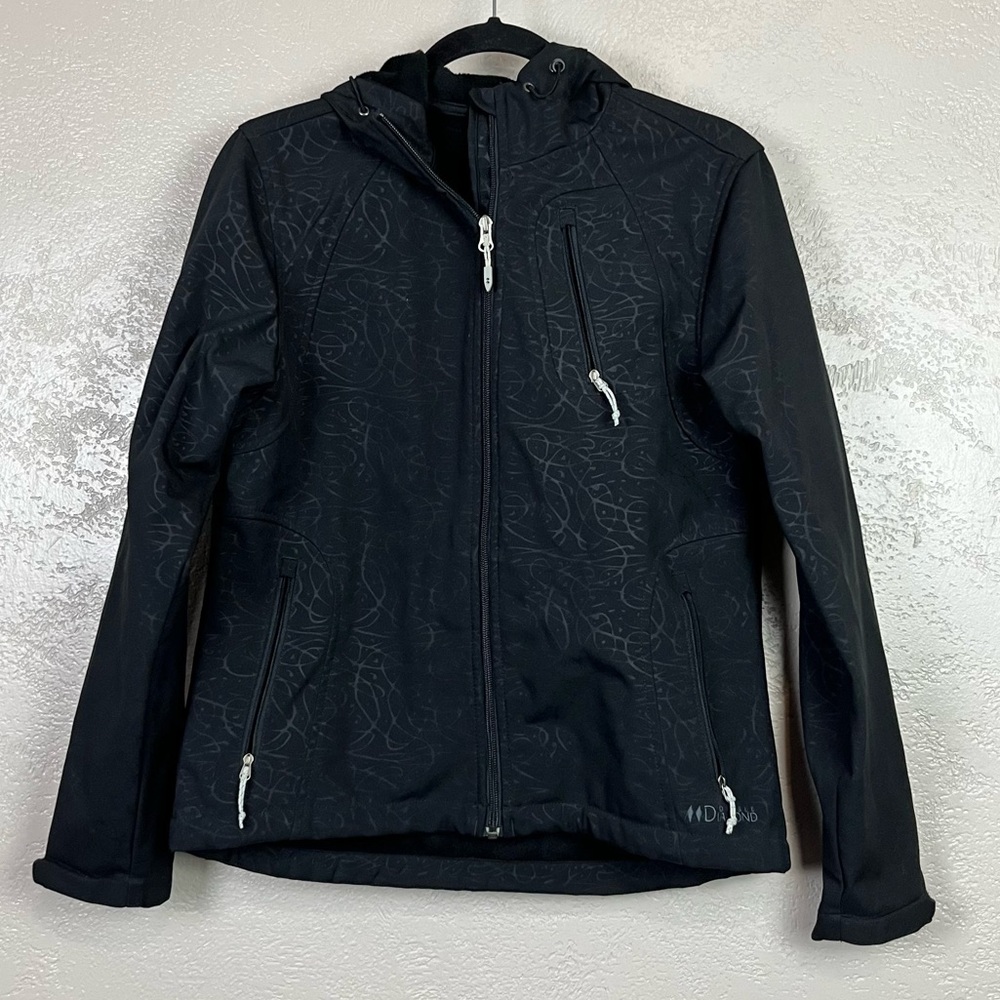 Double Diamond Black Full-Zip Jacket Women's Size Small‎